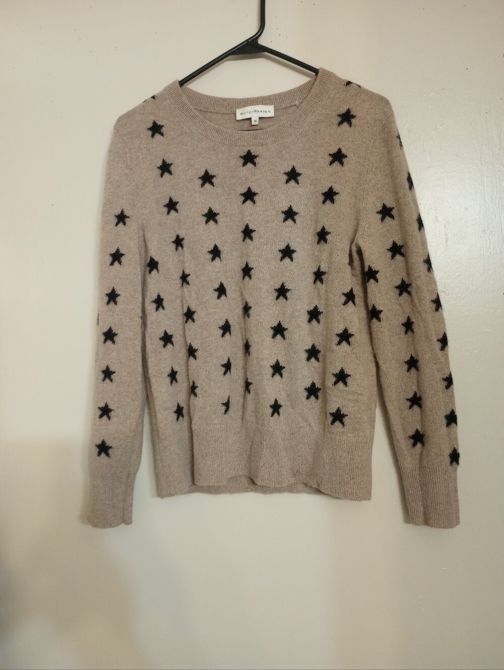 White+Warren Cashmere Star Design Women's Sweater